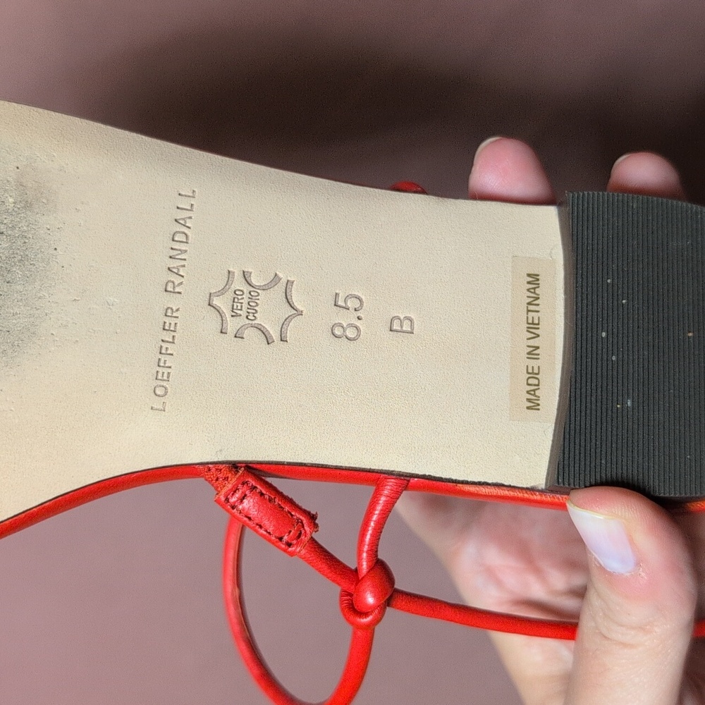 Loeffler Randall Red Strappy Sandals - Picture 3 of 5